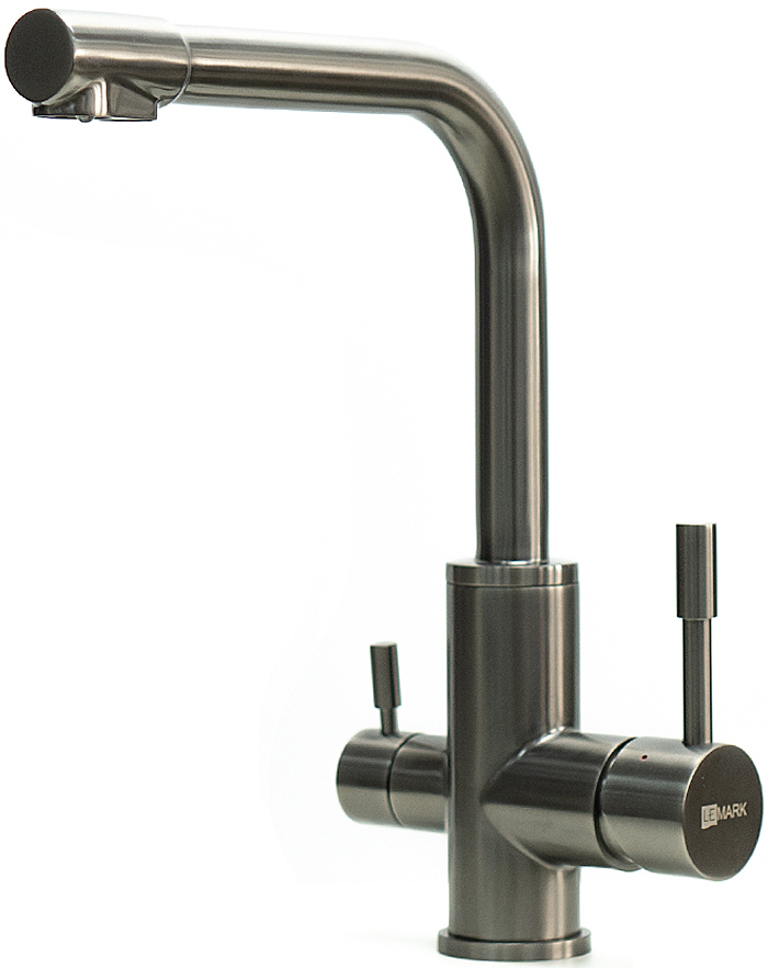 Смеситель Lemark Expert LM5061GMN для кухни с подключением к фильтру с питьевой водой графит