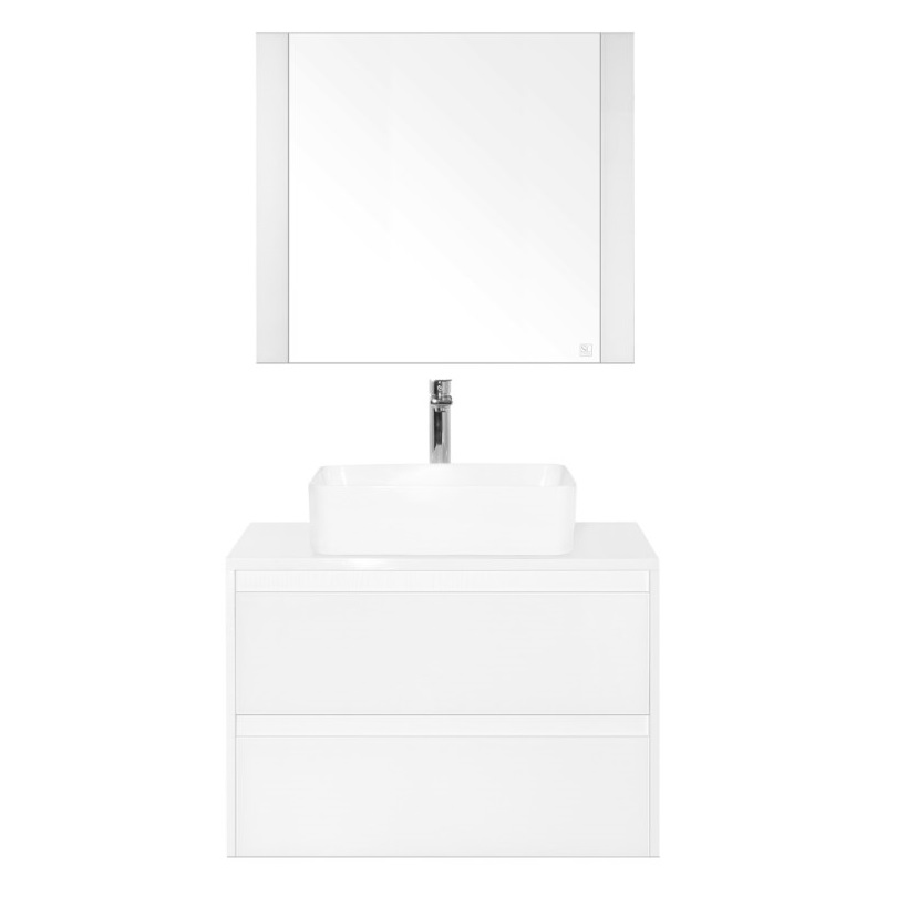 Мебель для ванной Style Line Монако 80 Plus, осина бел/бел лакобель