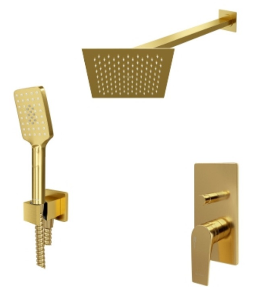 Душевой комплект WasserKraft Aisch А55201 матовое золото
