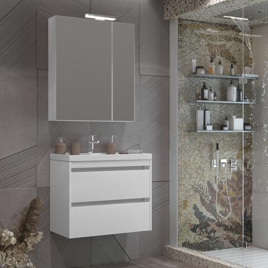 Мебель для ванны Opadiris Фреш 70 белое стекло