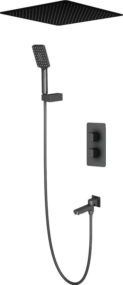 Душевой комплект Timo Petruma SX-5019/03SM black с термостатом