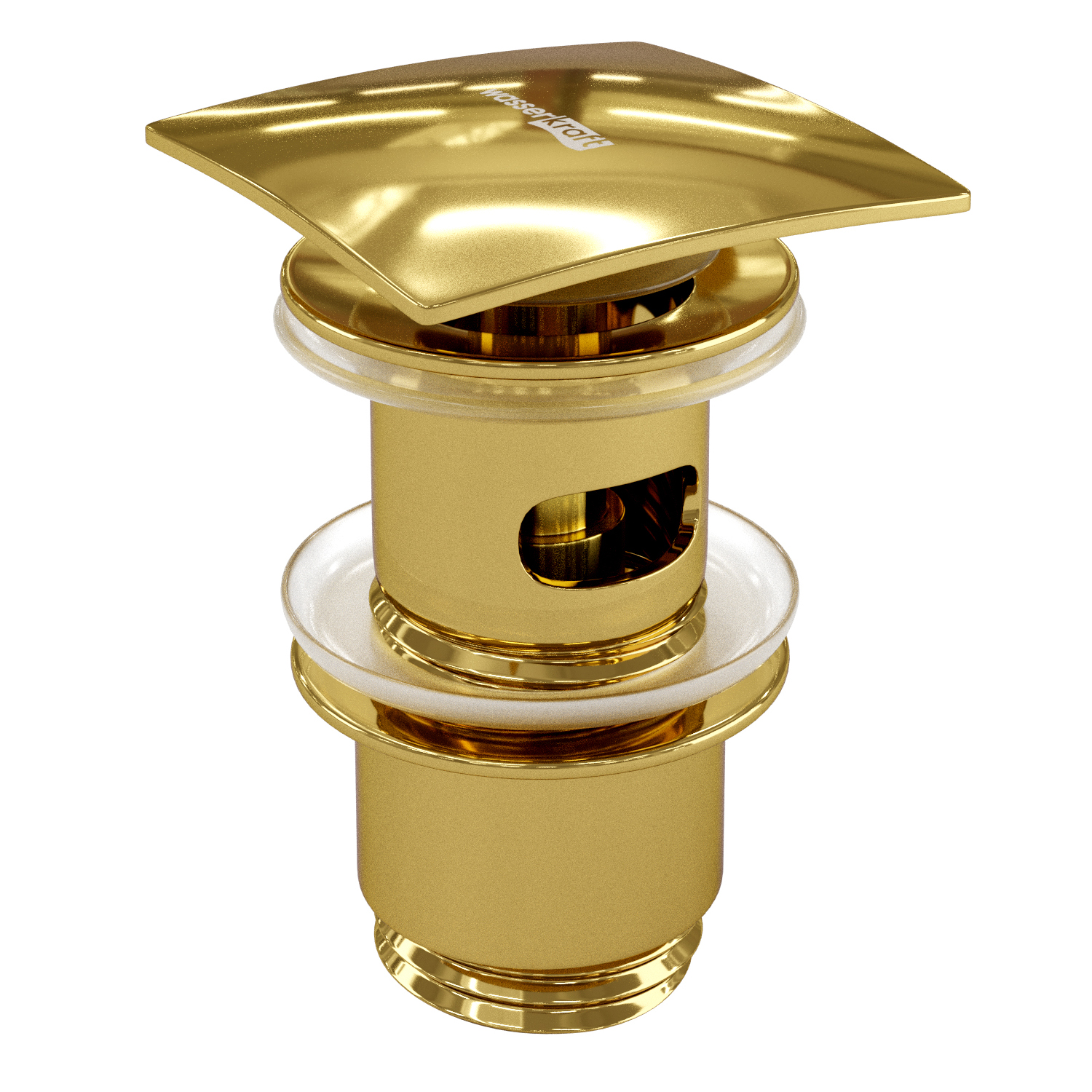 Донный клапан Push-up WasserKRAFT A168 глянцевое золото