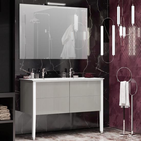 Мебель для ванны Opadiris Рубинно 120 серый рельеф
