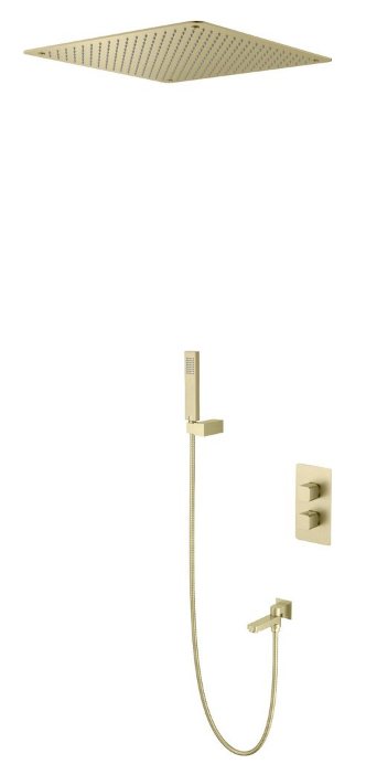 Душевой комплект Timo Petruma SX-5019/17SM brush gold с термостатом