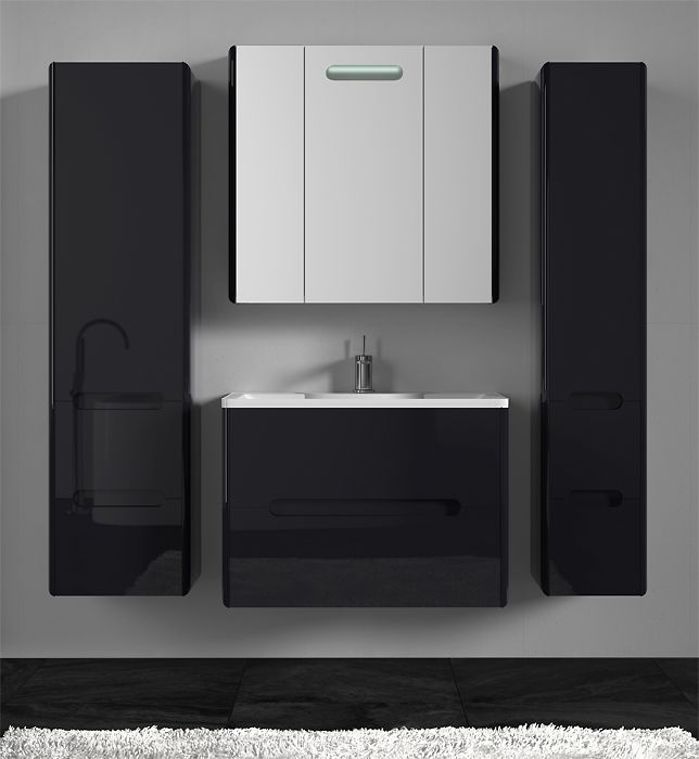 Мебель для ванны Vod-ok Флорена 90 чёрный