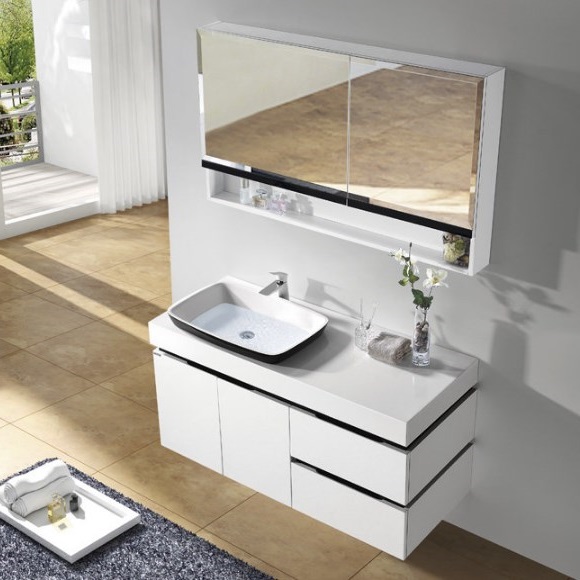Мебель для ванны Orans BC-6019-1200 L белый/черный