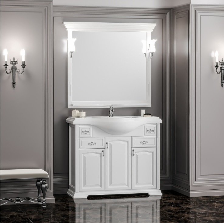Мебель для ванны Opadiris Риспекто 100 белый матовый (RAL9003)